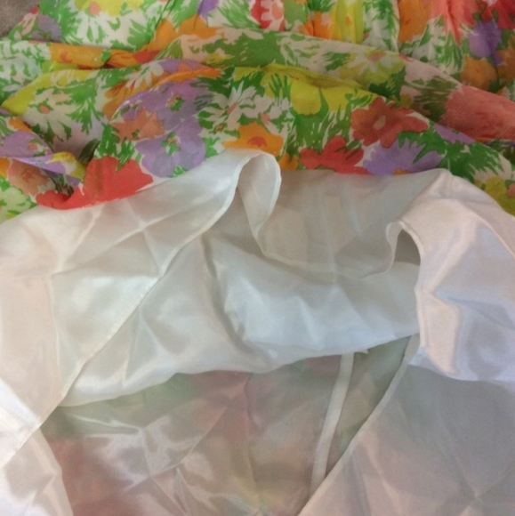 Shoshanna silk floral strapless dress 2 - Picture 10 of 14